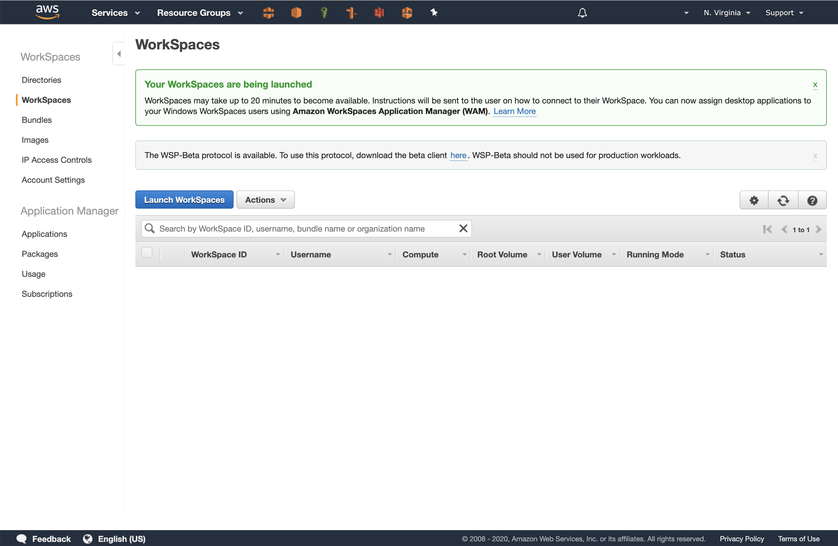amazon workspaces web client
